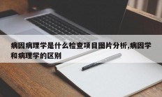 病因病理学是什么检查项目图片分析,病因学和病理学的区别