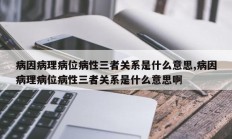 病因病理病位病性三者关系是什么意思,病因病理病位病性三者关系是什么意思啊