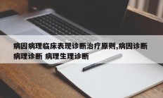 病因病理临床表现诊断治疗原则,病因诊断 病理诊断 病理生理诊断