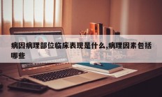 病因病理部位临床表现是什么,病理因素包括哪些